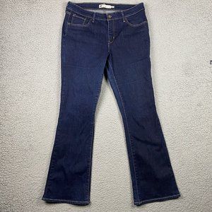 Levi's Classic Rise Boot Cut Jeans 14 M Blue Denim Demi Curve 32‎ Stretch Womens